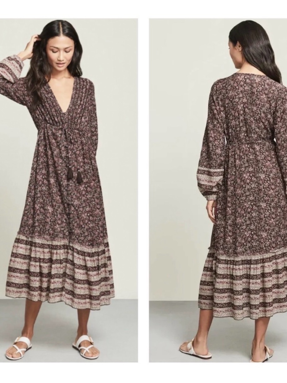 Veronica Beard Kameya Maxi Dress in Plum, XS